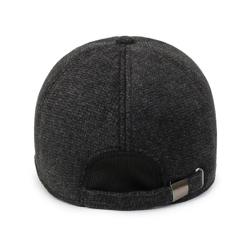 Fs boné de beisebol de inverno quente para homens de alta qualidade de feltro feminino earflap chapéus ao ar livre à prova de vento proteção de ouvido bonés de caminhoneiro casquette